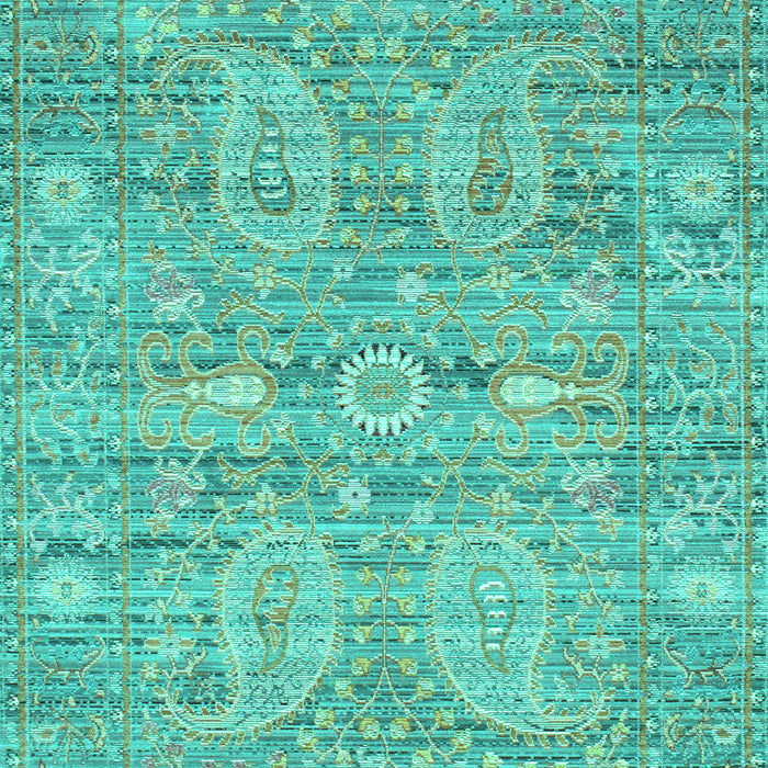 Machine Washable Persian Turquoise Traditional Area Rugs, wshtr142turq