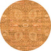 Square Persian Orange Traditional Rug, tr142org