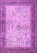 Machine Washable Persian Purple Traditional Area Rugs, wshtr1430pur