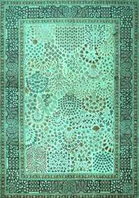 Persian Turquoise Traditional Rug, tr1430turq