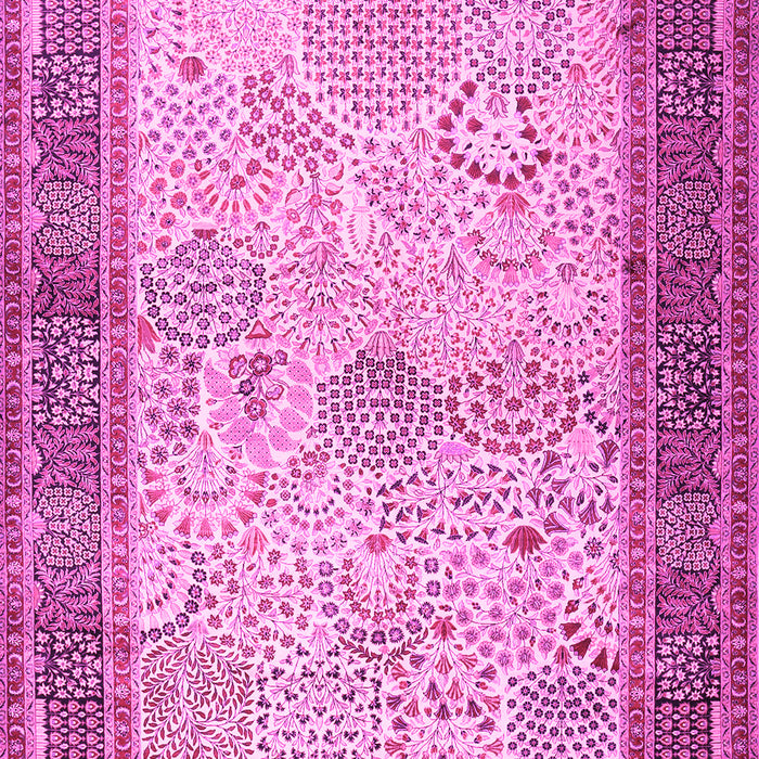 Machine Washable Persian Pink Traditional Rug, wshtr1430pnk