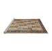 Sideview of Machine Washable Traditional Sepia Brown Rug, wshtr1431