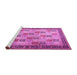 Sideview of Machine Washable Persian Pink Traditional Rug, wshtr1431pnk