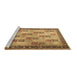 Sideview of Machine Washable Persian Brown Traditional Rug, wshtr1431brn