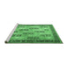 Sideview of Machine Washable Persian Emerald Green Traditional Area Rugs, wshtr1431emgrn