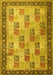 Machine Washable Persian Yellow Traditional Rug, wshtr1431yw