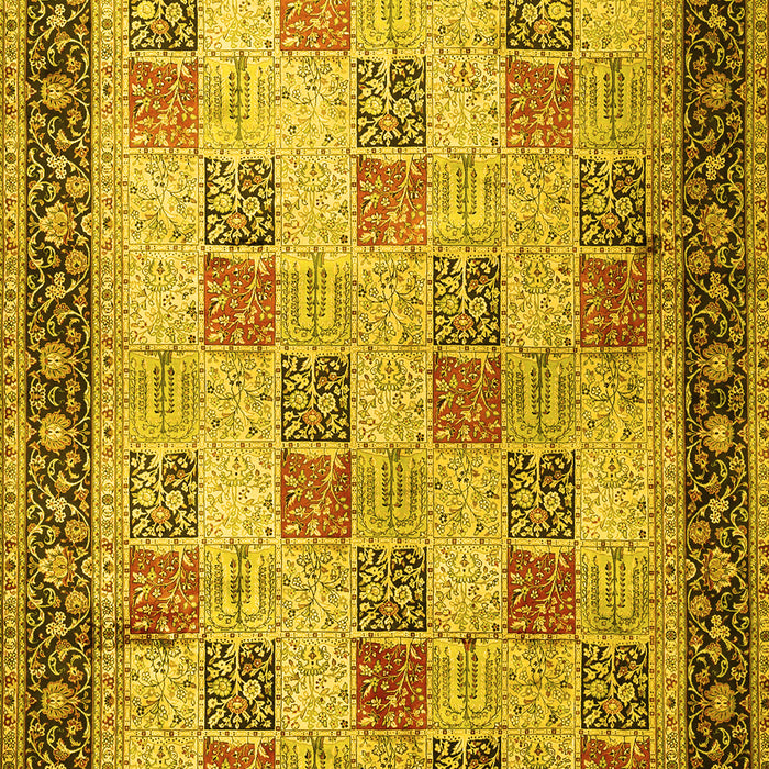 Machine Washable Persian Yellow Traditional Rug, wshtr1431yw