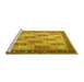 Sideview of Machine Washable Persian Yellow Traditional Rug, wshtr1431yw