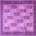 Square Machine Washable Persian Purple Traditional Area Rugs, wshtr1431pur