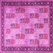 Square Machine Washable Persian Pink Traditional Rug, wshtr1431pnk