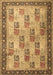 Machine Washable Persian Brown Traditional Rug, wshtr1431brn