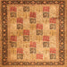 Serging Thickness of Persian Orange Traditional Rug, tr1431org