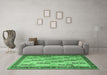 Machine Washable Persian Emerald Green Traditional Area Rugs in a Living Room,, wshtr1431emgrn