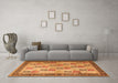 Machine Washable Persian Orange Traditional Area Rugs in a Living Room, wshtr1431org