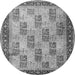 Square Persian Gray Traditional Rug, tr1431gry