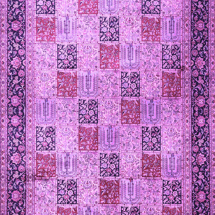 Machine Washable Persian Purple Traditional Area Rugs, wshtr1431pur