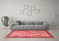 Machine Washable Persian Red Traditional Rug, wshtr1431red