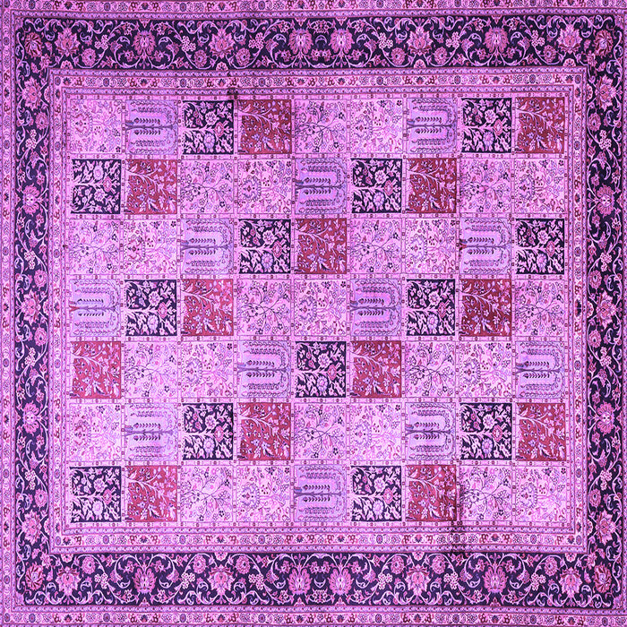 Square Persian Purple Traditional Rug, tr1431pur