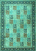 Machine Washable Persian Turquoise Traditional Area Rugs, wshtr1431turq