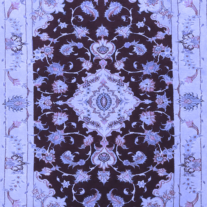 Medallion Blue Traditional Rug, tr1432blu