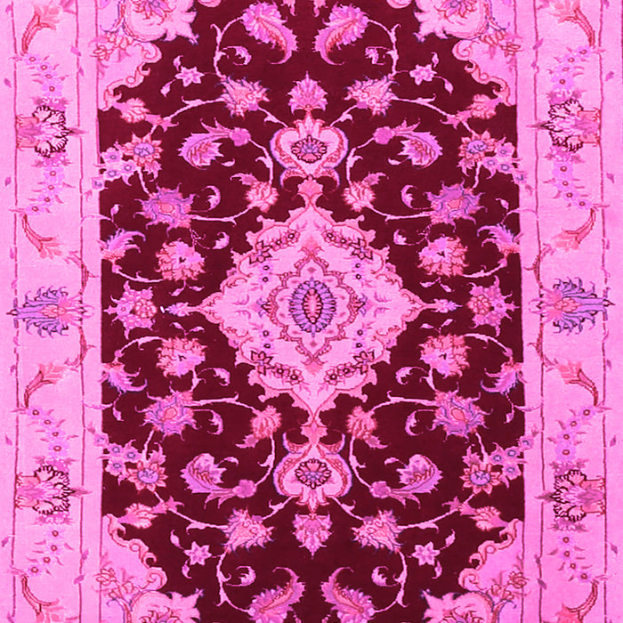 Medallion Pink Traditional Rug, tr1432pnk