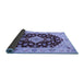 Sideview of Medallion Blue Traditional Rug, tr1432blu