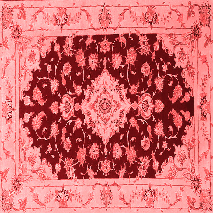 Medallion Red Traditional Rug, tr1432red