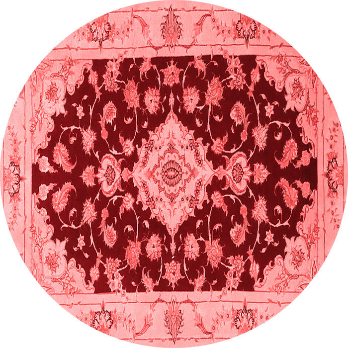 Medallion Red Traditional Rug, tr1432red