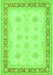 Serging Thickness of Machine Washable Persian Green Traditional Area Rugs, wshtr1433grn