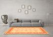 Machine Washable Persian Orange Traditional Area Rugs in a Living Room, wshtr1433org