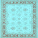 Square Persian Light Blue Traditional Rug, tr1433lblu