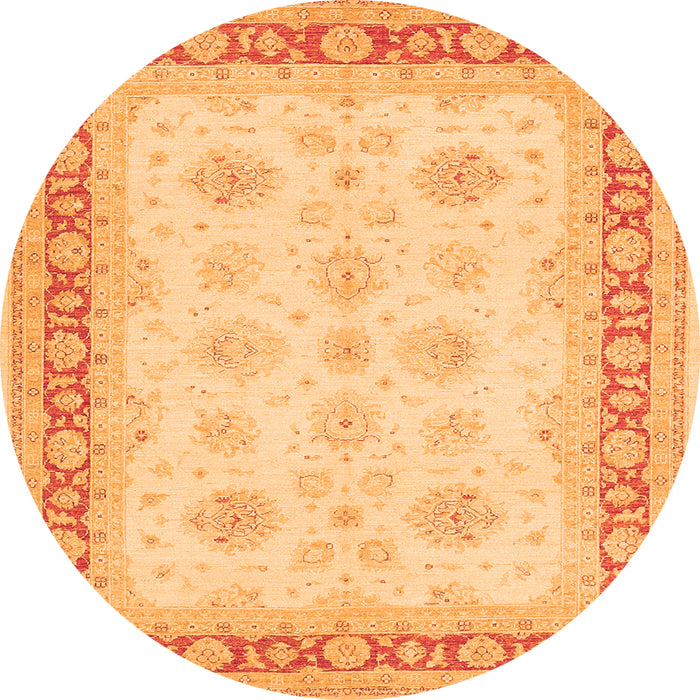 Machine Washable Persian Orange Traditional Area Rugs, wshtr1433org