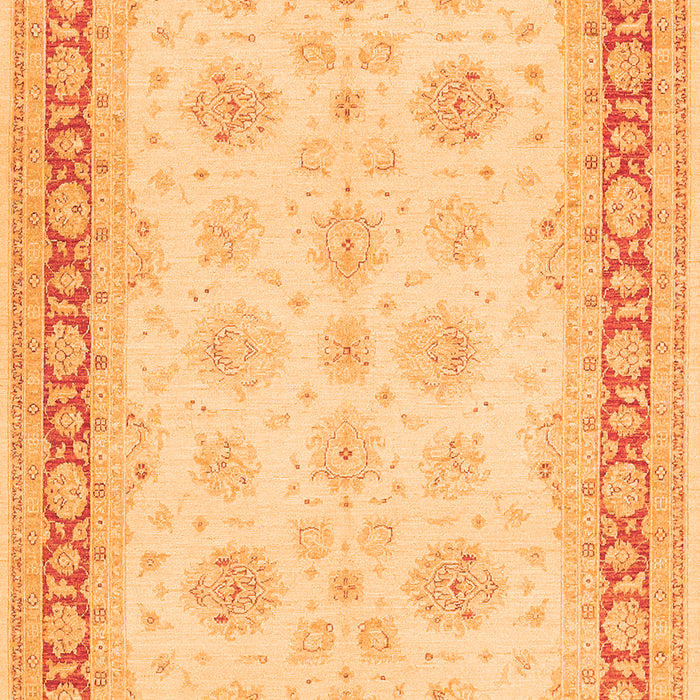 Serging Thickness of Machine Washable Persian Orange Traditional Area Rugs, wshtr1433org