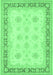 Machine Washable Persian Emerald Green Traditional Area Rugs, wshtr1433emgrn