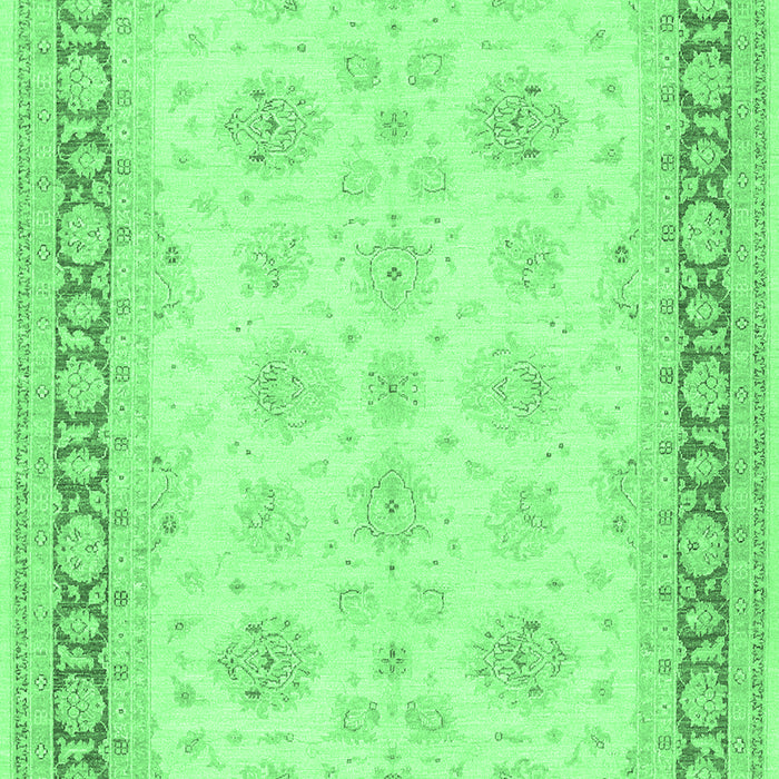 Machine Washable Persian Emerald Green Traditional Area Rugs, wshtr1433emgrn