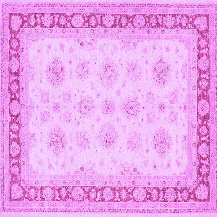 Square Machine Washable Persian Purple Traditional Area Rugs, wshtr1433pur
