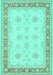 Machine Washable Persian Turquoise Traditional Area Rugs, wshtr1433turq