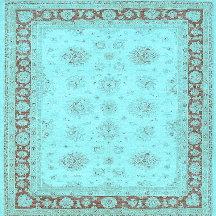 Square Machine Washable Persian Light Blue Traditional Rug, wshtr1433lblu