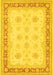 Machine Washable Persian Yellow Traditional Rug, wshtr1433yw