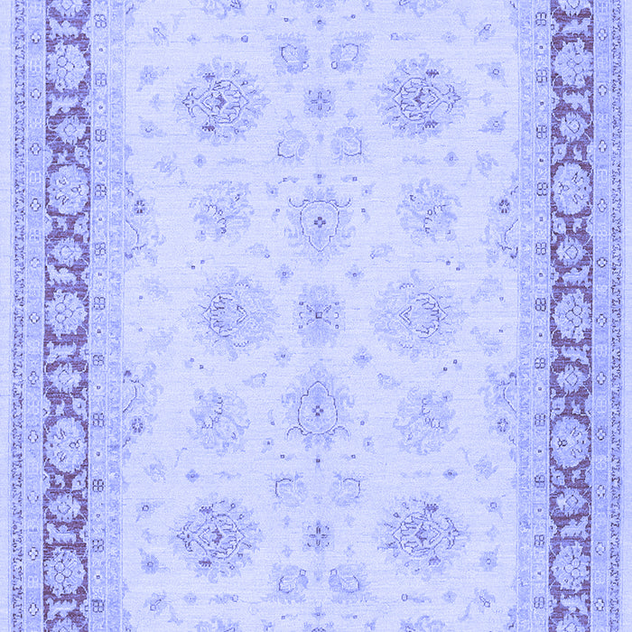 Machine Washable Persian Blue Traditional Rug, wshtr1433blu