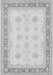 Serging Thickness of Machine Washable Persian Gray Traditional Rug, wshtr1433gry