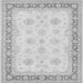 Round Machine Washable Persian Gray Traditional Rug, wshtr1433gry