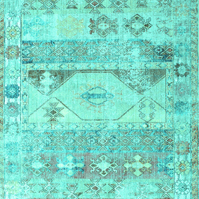 Machine Washable Persian Turquoise Traditional Area Rugs, wshtr1434turq