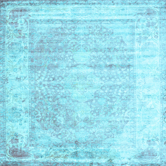 Square Persian Light Blue Traditional Rug, tr1435lblu