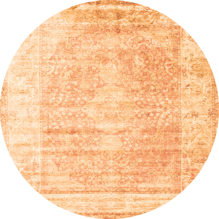 Square Persian Orange Traditional Rug, tr1435org