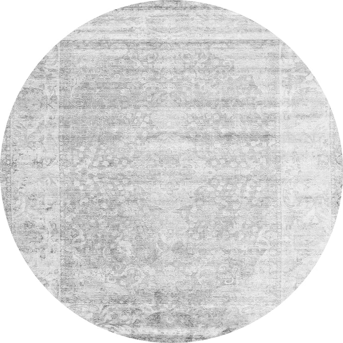 Machine Washable Persian Gray Traditional Rug, wshtr1435gry