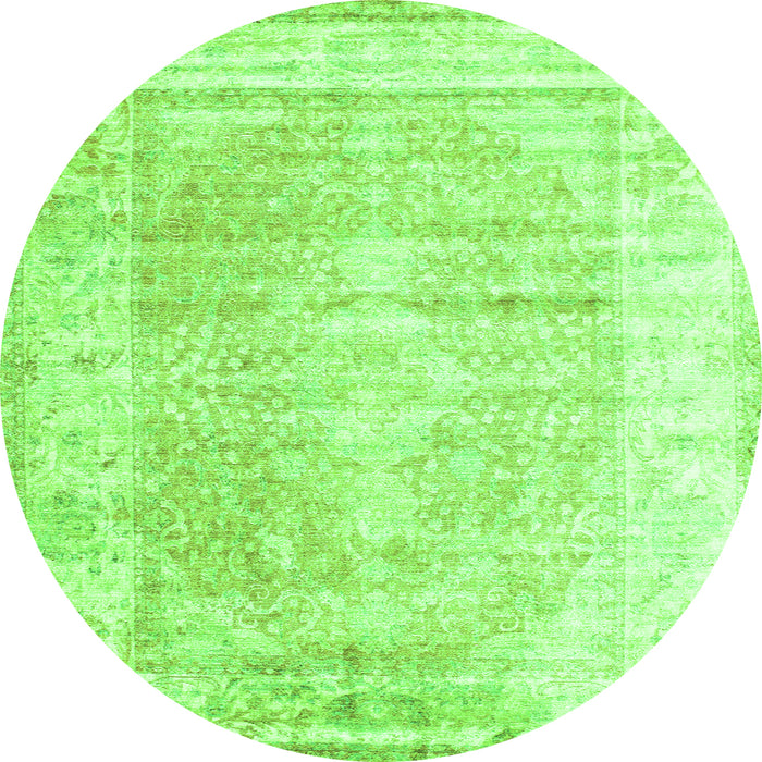 Square Persian Green Traditional Rug, tr1435grn