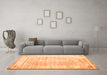 Machine Washable Persian Orange Traditional Area Rugs in a Living Room, wshtr1435org