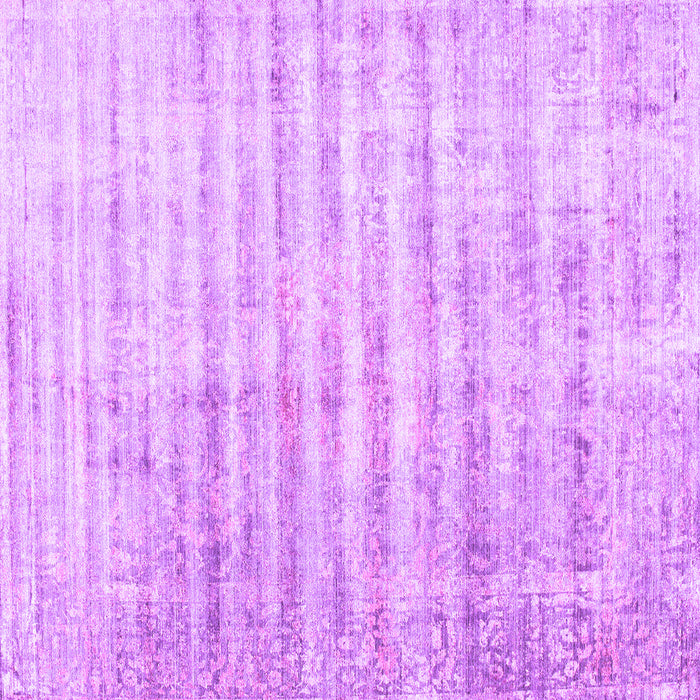 Square Machine Washable Persian Purple Traditional Area Rugs, wshtr1436pur