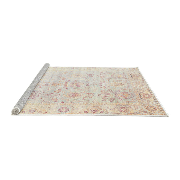 Sideview of Machine Washable Traditional Gold Rug, wshtr1437